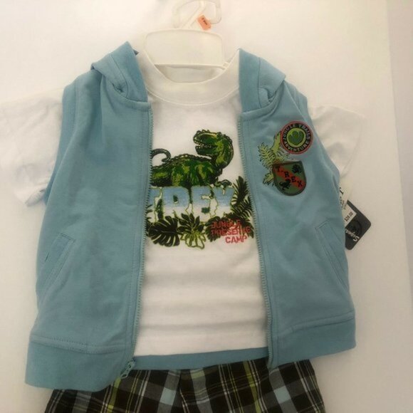 Kids Headquarters Boys 12M Dinosaurs 3pc set - Picture 5 of 14